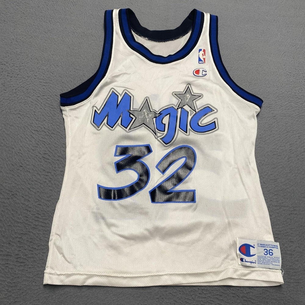 Vintage Orlando Magic Jersey Mens 36 NBA Basketball Shaquille O'Neal 32 Champion